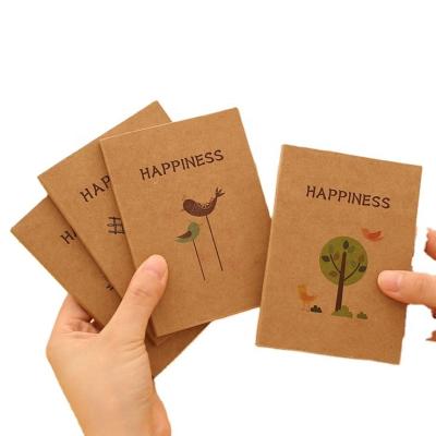 China Durable Cheap Custom Kraft Plain School Stationery Recycled Paper Notebook for sale