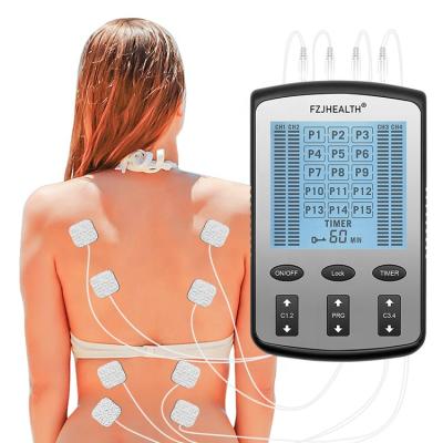 China 4 Channels OEM Ten EMS Therapy Muscle Stimulator Machine Multifunction Electric Ten Units Machine Apparatus With Pads for sale