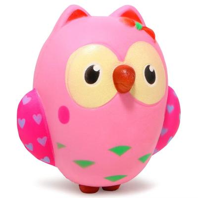 China Kawaii Owl Shape Slow Rising Slow Rising PU Foam Squishy Educational Funny Soft Animal Toys Popular Custom Designer Toy for sale