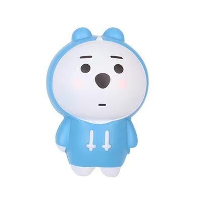 China Wholesale Funny Toy Stress Relief Keychain PU Educational PU Foam Squishy White Bear Toy Custom Logo Bfamily Stress Ball for sale