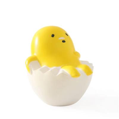 China Funny Educational Toy Custom PU Foam Egg Yolk Style Food Simulations Kawaii Slow Rising Toys Relaxing Busy Person Head Chain Toys for sale