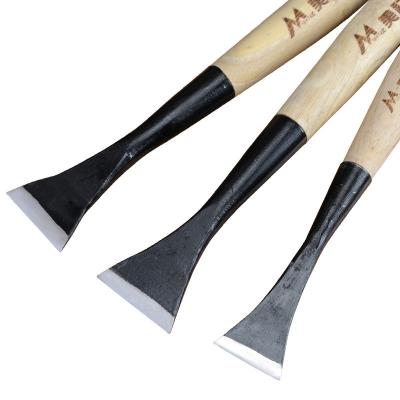 China Carving Carving Chisel Woodworking Flat Blade Hardwood With Different Size Hand Forged Wood Handle Engraving Knife for sale