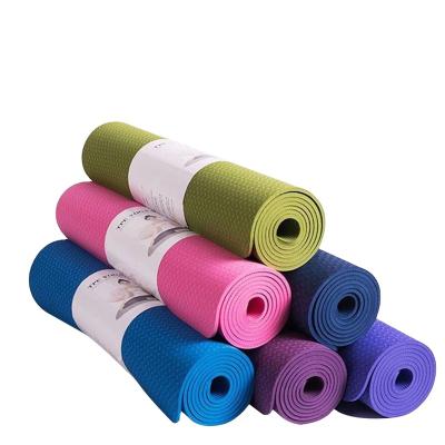 China Free Sample Waterproof Non Slip Design Exercise Gym Fitness 6mm Custom Tape Yoga Mat Eco-friendly Mat for sale