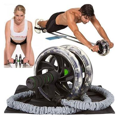 China Universal multi-function indoor gym exercise ab roller wheel with pull rope waist fitness abdominal diet equipment for sale