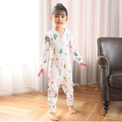 China Thermal new cute 100% cotton pajamas war children's pajamas autumn and winter suit girls one-piece long-sleeved home service pajamas for sale