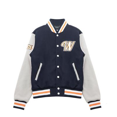 China iGift OEM Custom Mens Embroidery Mens Breathable High Quality Baseball Jackets Black Letterman Varsity Jacket for sale