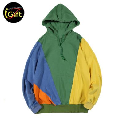 China High quality hip hop streetwear hoodie 100%cotton anti-pilling iGift printing men's oversized pullover for sale