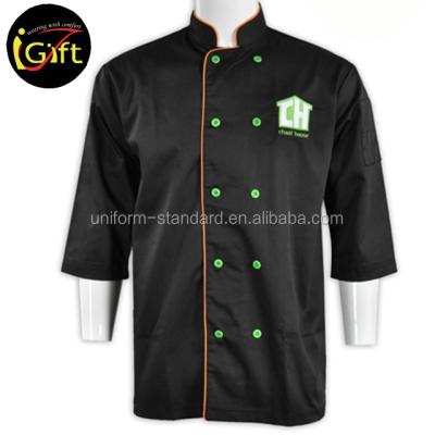 China Antibacterial Chef Clothing Jacket Iron Factory Certificate FAMA Canada Chef Cross Coat for sale