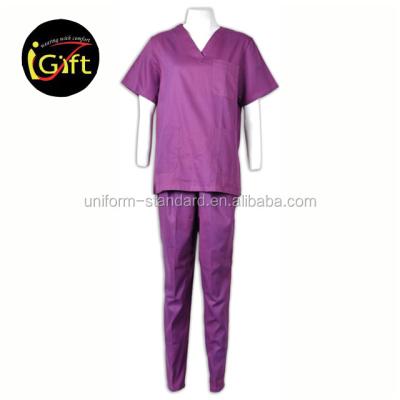 China Medical Nurse Uniform Hospital Popular Purple Hospital Uniforms for sale