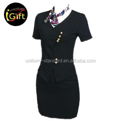 China Colorful Competitive Price For Whole Fashion Air Hostess Uniform for sale