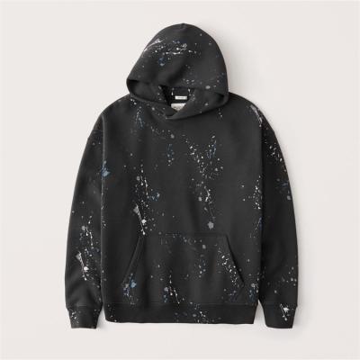 China Custom Label 450 Gsm Terry Paint Splatter New OEM Streetwear Multicolor Print Hoodies QUICK DRY Oversized French Hoodie for sale