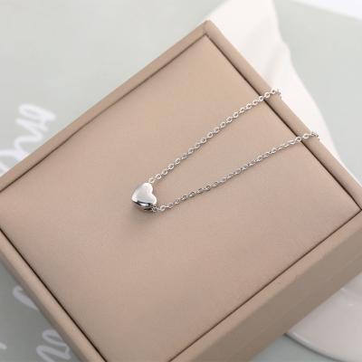 China 2023 Fashion Cute Love 925 Necklaces Silver Women Light Up The Sense Luxury Superior Temperament Design Simple Necklace Party Jewelry Gift for sale