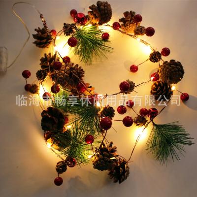 China Outdoor Decoration LED Christmas Bells, Pine Needles, Fruit Red Decorative Batteries Indoor Lights Color for sale