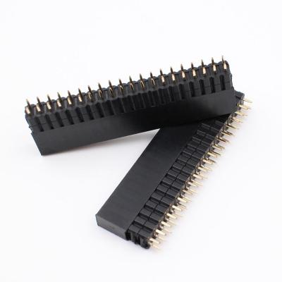 China PCB 2.54mm Pitch Pin Header 2x20 Pin Female Header Connector Stacking for raspberry pi for sale