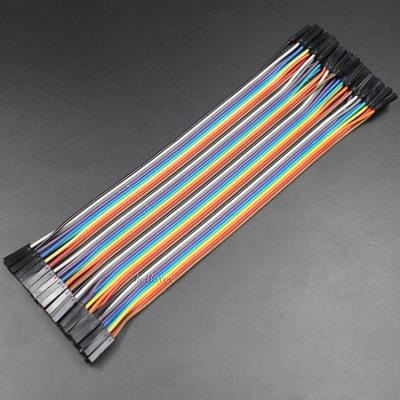 China Electronic Breadboard Jumper Wire Male 20cm to Male Ribbon Dupont Cable 40pins for sale