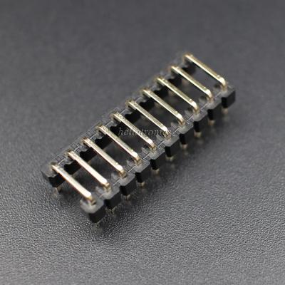 China Prototyping or Breadboard 1x10 2.54mm Pitch Double Row Single Through-hole Male Pin Header U-Shape Insulator Terminal for sale