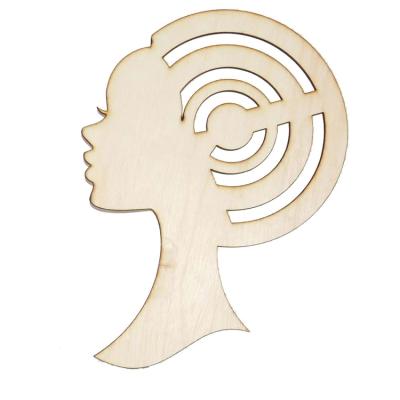 China Diy Head Wreath DIY Wooden Wreath Gauge Wood Making Open Frame Head With Fence Silhouette Door Wreath for sale