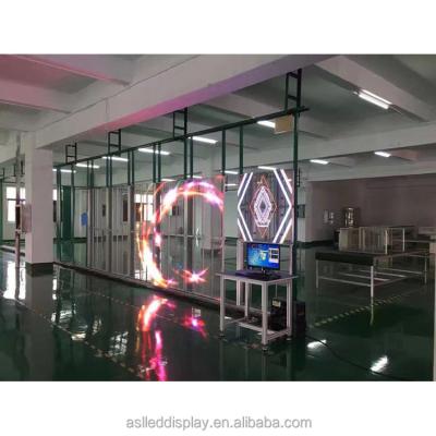 China Advertising p7.81 10ft x 12ft led screen signboard transparent oled electronic display for sale