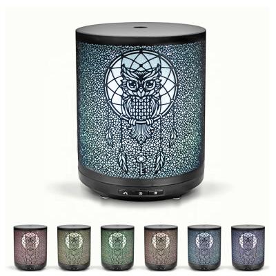 China Household 260ML Owl Iron Art Home Hotel Air Humidifier Essential Oil Diffuser Aroma Diffusers for sale