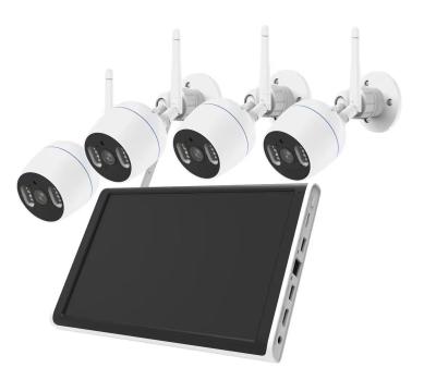 Cina Hot Selling 4ch Home Security Set P2P 1080P Wireless IP Camera Kit Full HD Wireless NVR Camera  System Kit in vendita