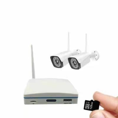 China 2CH HD 1080P Support 128G Micro Wireless IP Camera Kit SD Card Two Way Audio Outdoor for sale