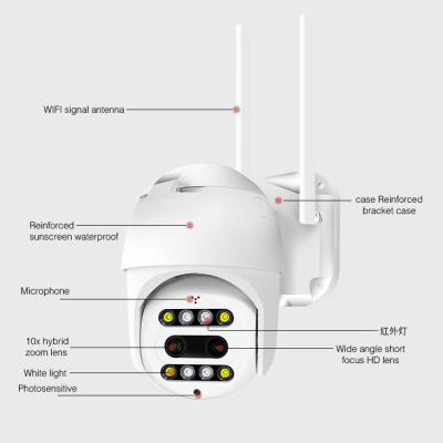 Κίνα Wifi Mini 2.5inch PTZ Outdoor Speed Dome Camera With 10x Zoom Dural Lens Wifi Outdoor PTZ Outdoor Wifi PTZ Camera προς πώληση