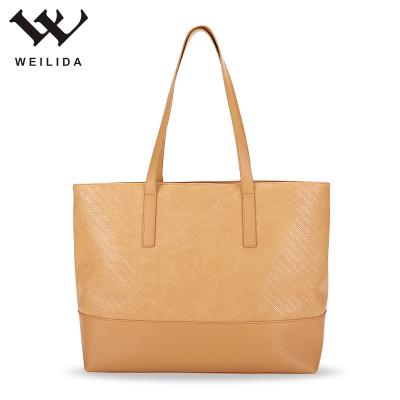 China Fashion Big Lady High Quality PU Leather Tote Bag Large Women Fashion Handbag for sale