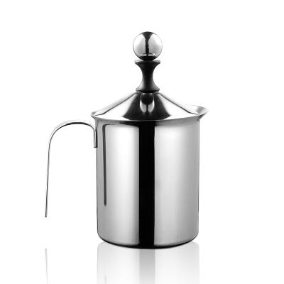 China Viable French Coffee Bubbler Stainless Steel Pressure Filter Milk Bubbler Fancy Manual Coffee Appliance for sale