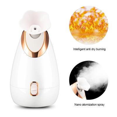 China Portable Fast Warm Mist Moisturizer Face Steamer Nano Ionic Sprayer 20S Pore Cleansing Facial Steamer for sale