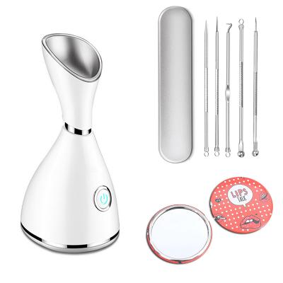 China Portable Nano Hot Nano Ionic Pore Mist Steamer Facial Moisturizer Sprayer Cleansing Home Facial Steamer for sale