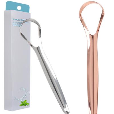 China Tongue Cleaning Hot Selling Stainless Steel Tongue Cleaner Private Label Stainless Steel Tongue Scraper For Clean Oral Care for sale