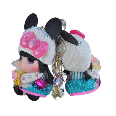 China Fasion 12 Zodiac Pendant Doll Handbag Key Chain Creative Plastic Cartoon Car Keychain for sale