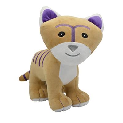 China Kids Toy Gift 2021New Design Ear Tiger Cute Plush Tiger Oem Plush Toys Purple for sale