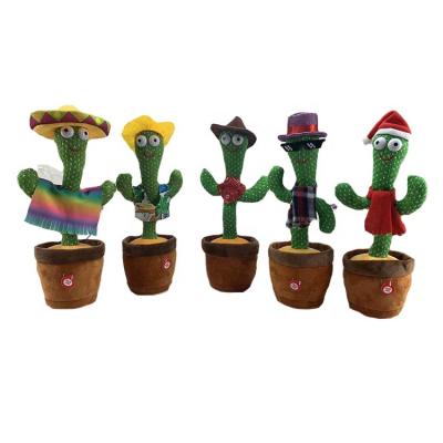 China Cute Electronic Dancing Plant Singing Cactus Swing Fun CHRT Toys Music Simulation Plush Doll Dancing Cactus Plush Toys Talking Toys for sale