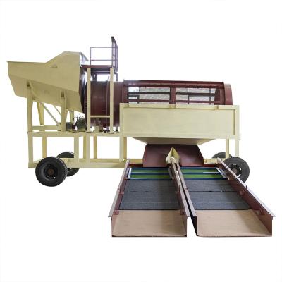 China energy & Factory Price 40TPH Gold Coltan Tin Mining Washing Trommel Screen Mobile Alluvial Mining Equipment For Sale for sale