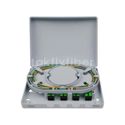 China Rosetón óptico de FTTH GPON EPON de la pared del soporte de la placa frontal 4 de los puertos del SC 8 de los puertos de la fibra plástica del LC en venta