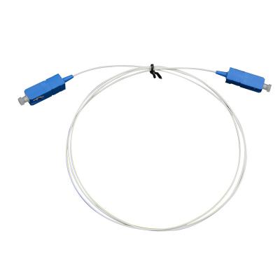 China Customized Fiber Optic Cable White PVC Jacket Blue/Aqua Connector For Stable Network Connection for sale