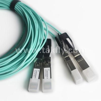 China 100Gb/s QSFP28 To 4x SFP28 Breakout Active Optical Cable AOC Cable Fast Data Transfer for sale