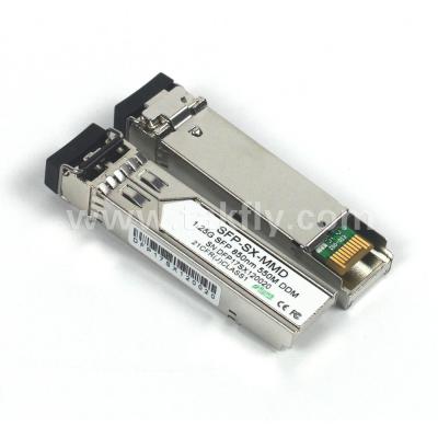 China 1.25G SFP 850NM 550M MMF DDM LC CISCO JUNIPER HUAWEI COMPATIBELE SFP Optische transceivermodule Te koop