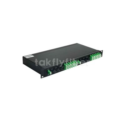 China 2x1:24 WDM Filter PLC Splitter GPON CATV in a 1U 19Inc Rack Mount Patch Panel for sale