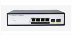 China DF-2F-4GP 2-Port 10/100/1000Mbps 4+2 Uplink Fiber Ports Gigabit Poe Network Switch for sale