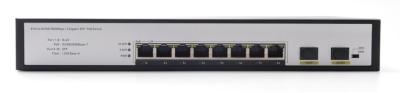 China DF-2F-8GP 2-Port 10/100/1000Mbps 8+2 Uplink Fiber Ports Gigabit Poe Network Switch for sale