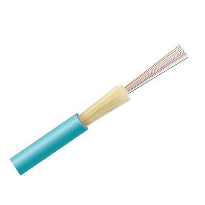 China MM Mini 12 Core OM4 Fibre Cable LSZH Bare Fiber Optic Cable Aqua 50/125 for sale