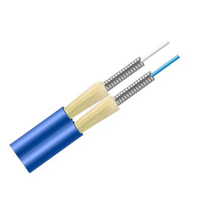 China Zip Duplex G657A2 9/125 Um Armored Fiber Optic Cable Single Mode LSZH Flat for sale