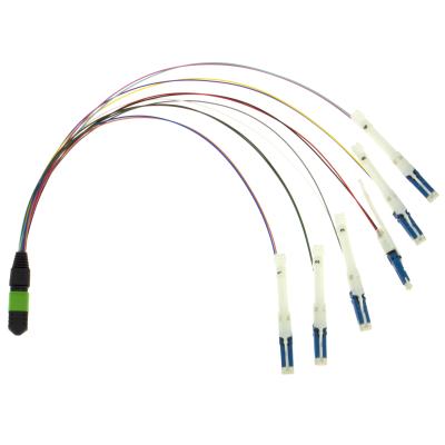 China SM 8F 12F 24F LSZH MPO MTP CS Fiber Optic Patch Cord for sale