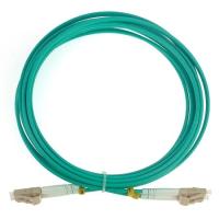 China LC UPC To LC UPC Duplex MM 50/125um OM3 3.0mm Aqua LSZH Fiber Optical Jumper for sale