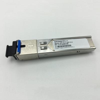 China OLT Gpon SFP Class C++ SC 20km TX 1490nm 2.488Gbps RX 1310nm 1.244Gbps BIDI SC UPC for sale