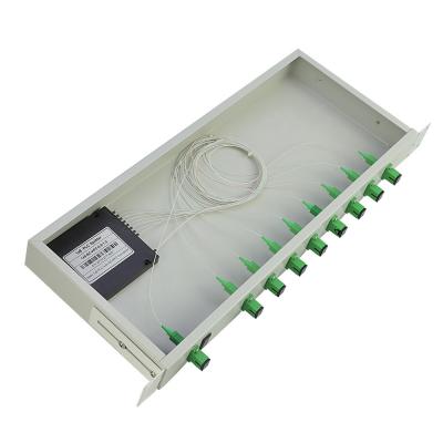 Chine diviseur 1U de fibre du diviseur 1x32 de PLC de 1x2 1x64 1x8 type de bâti de support de 19 pouces à vendre