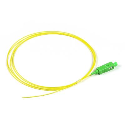 China Simplex 1.5m Fiber Optic Pigtail Singlemode OS2 SC APC 900µm for sale