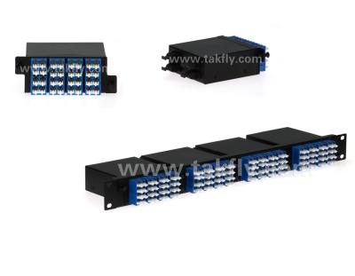 China 512C 1U 256F Fiber Optic Patch Panel MPO CS FTTH Patch Panel for sale